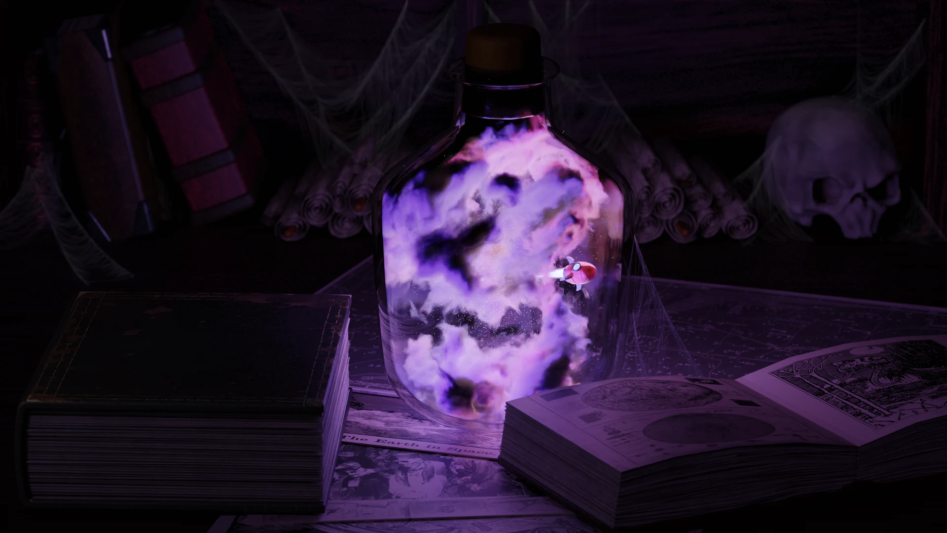 Galaxy in a Jar - full scene render