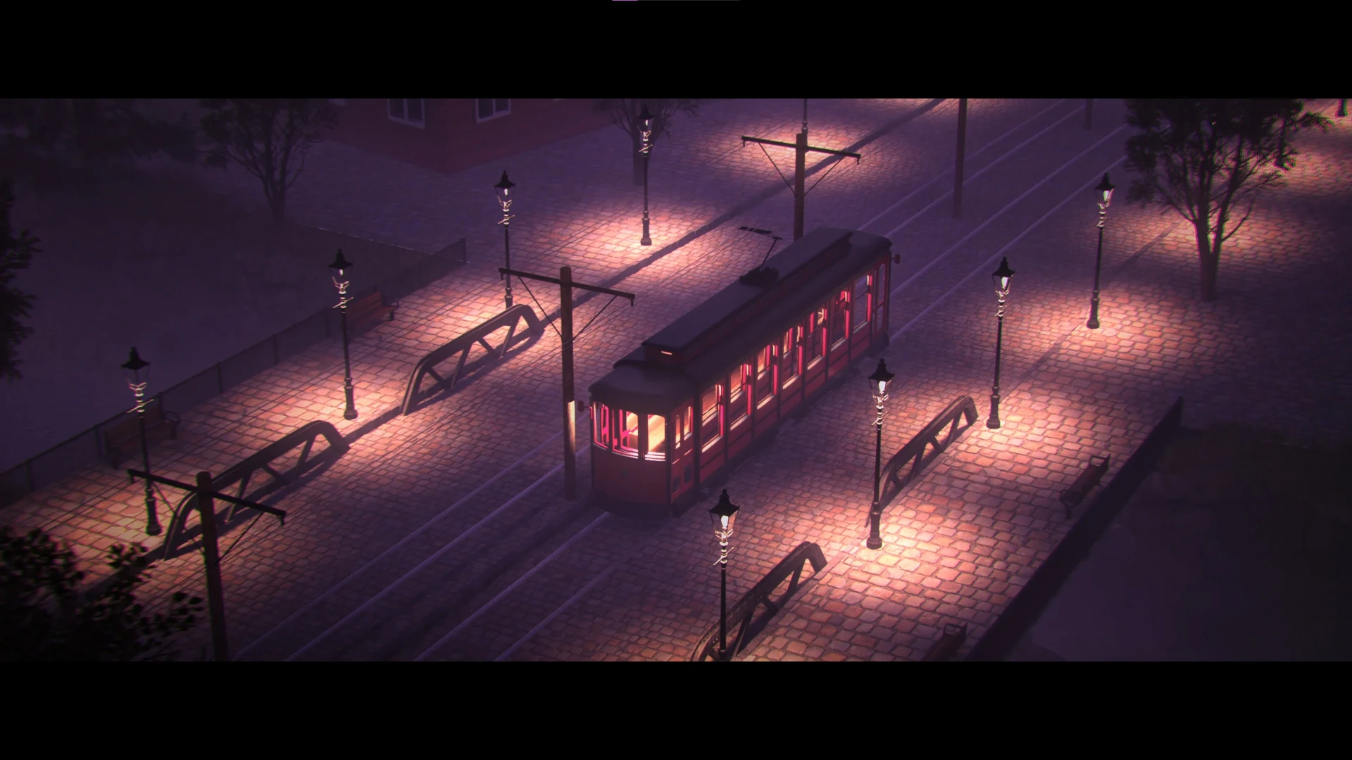 Sägerbrücke - Past version with vintage streetcar