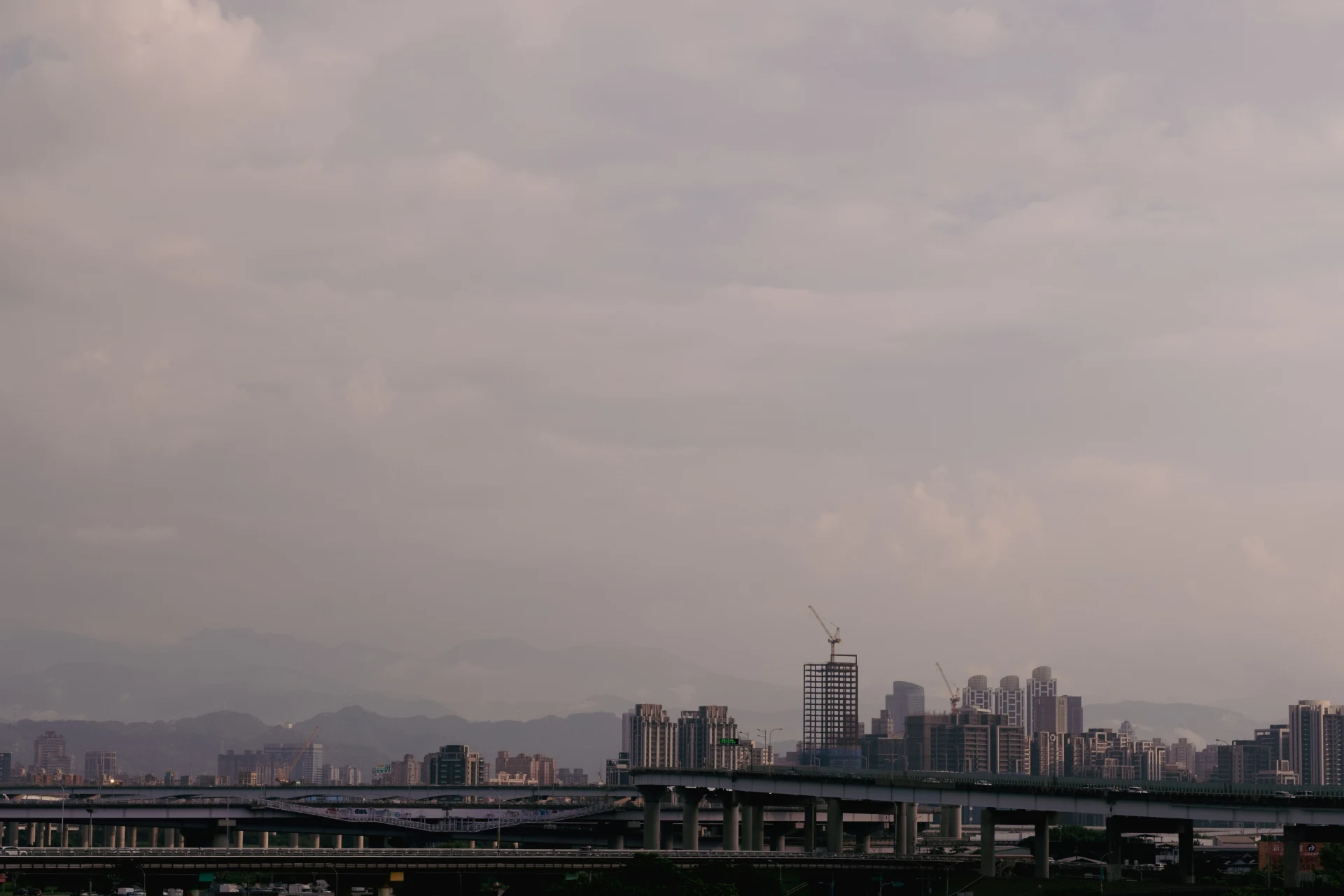Cityscape at dusk