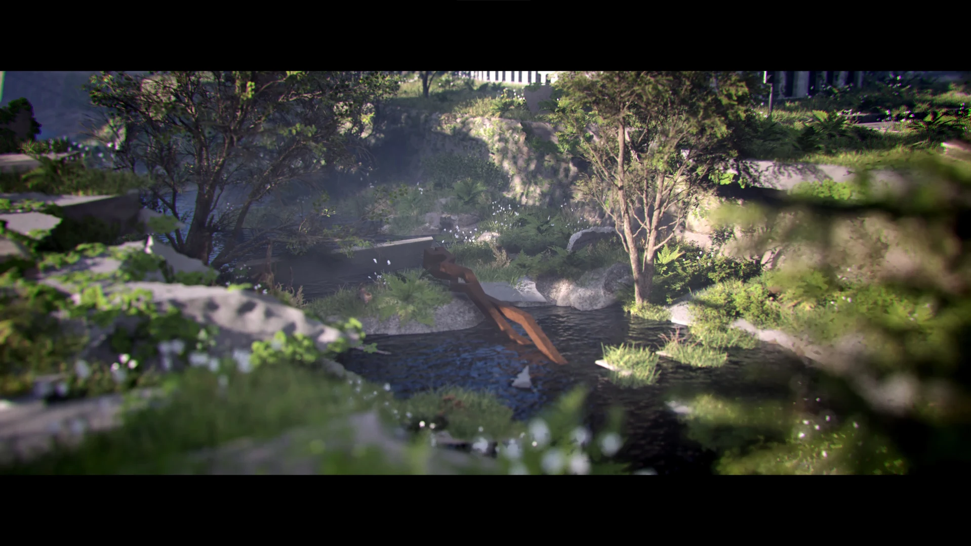 Sägerbrücke - Future version showing destroyed and overgrown world