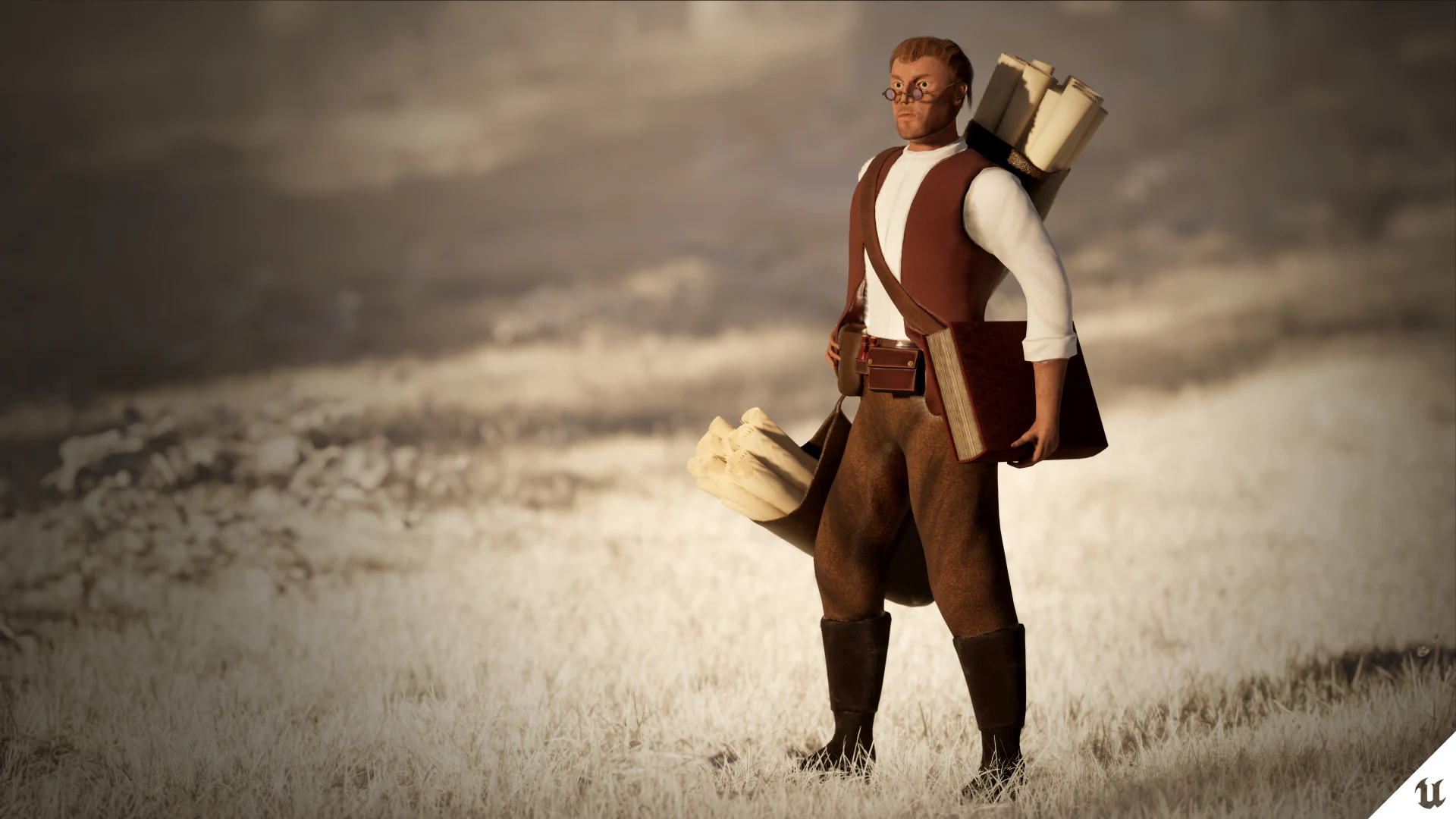 Journalist character final render